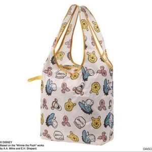 BNIB Japan Disney Winnie the Pooh Reusable Zippered Shopping Tote Bag